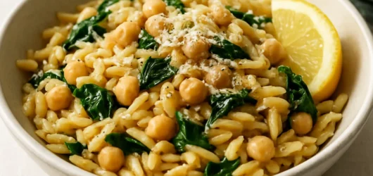 Lemony Chickpea Orzo for a Cozy Weeknight