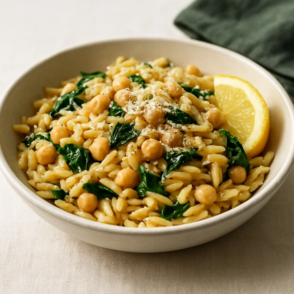 Lemony Chickpea Orzo for a Cozy Weeknight